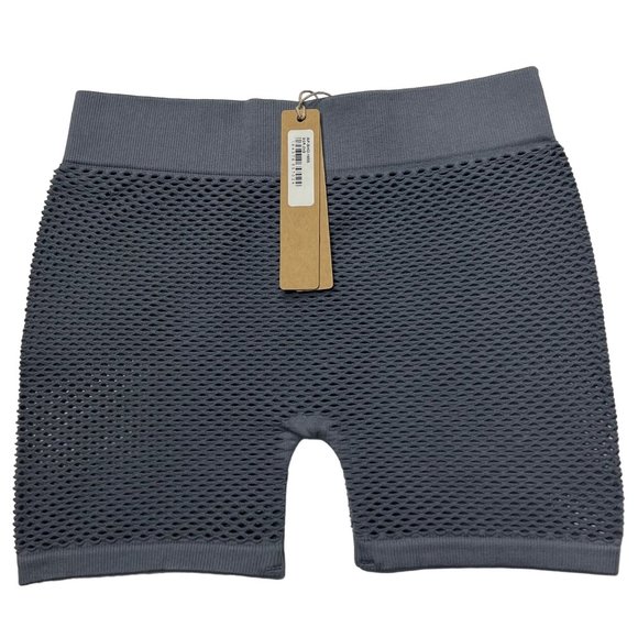 SKIMS Perforated Seamless Short Steel Gray Womens XXS - Picture 3 of 13
